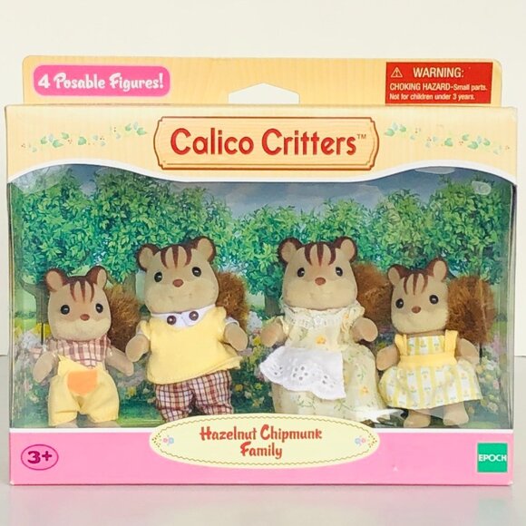 Calico Critters Hazelnut Chipmunk Family New in Box - Picture 10 of 12